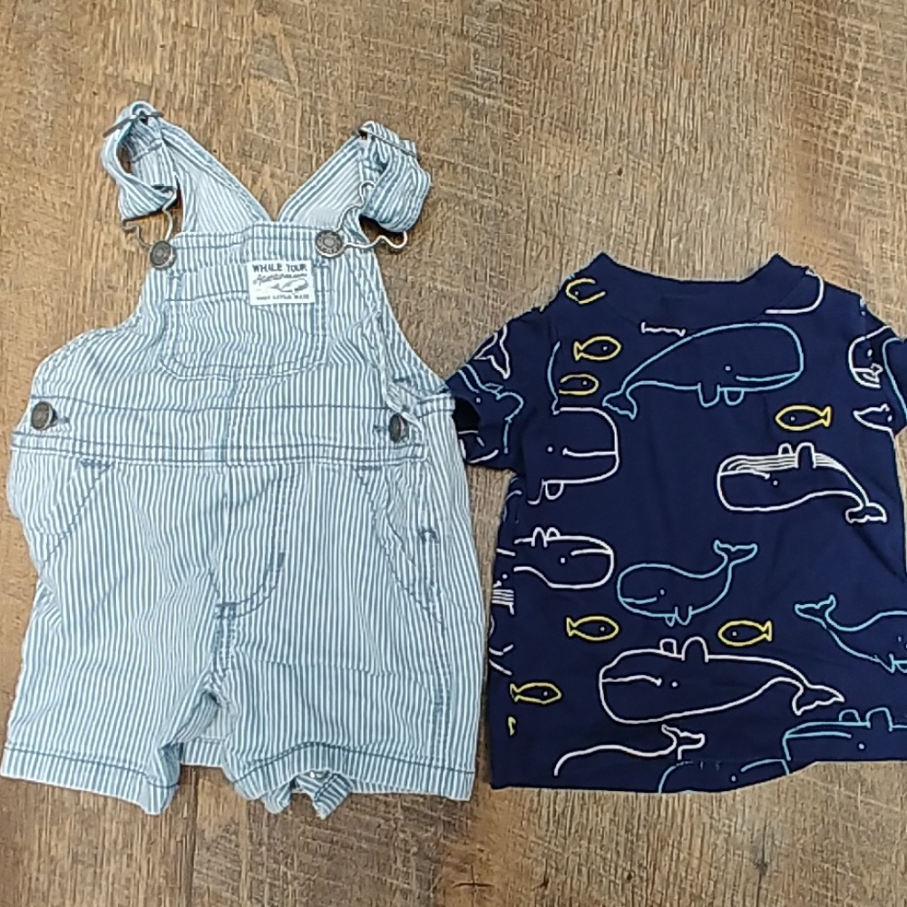 Carter's baby boy 2 piece whale set